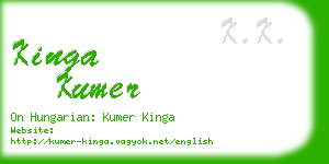 kinga kumer business card